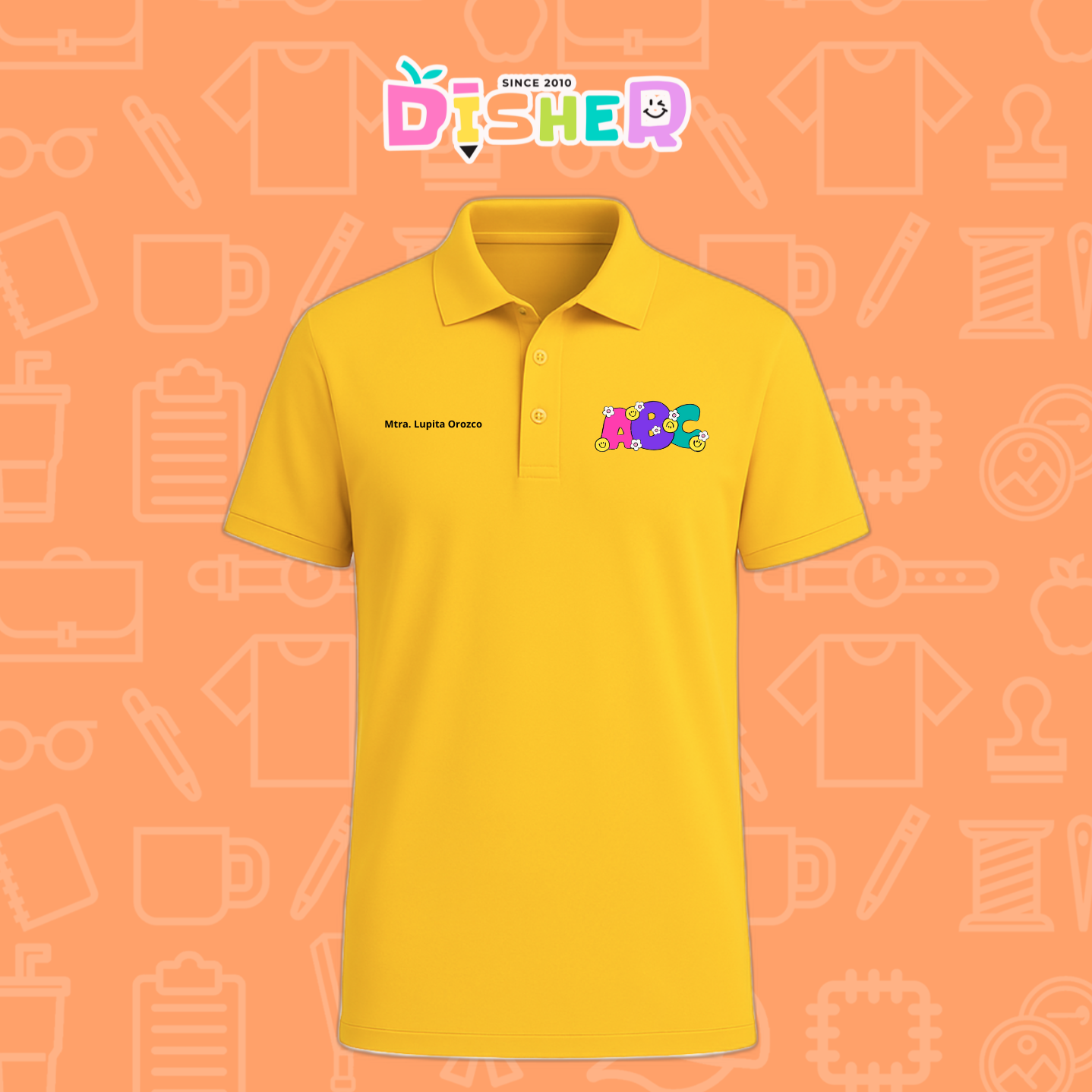 PBD-C-0043: Polo Bordada Dry Fit Caballero I Abc flores
