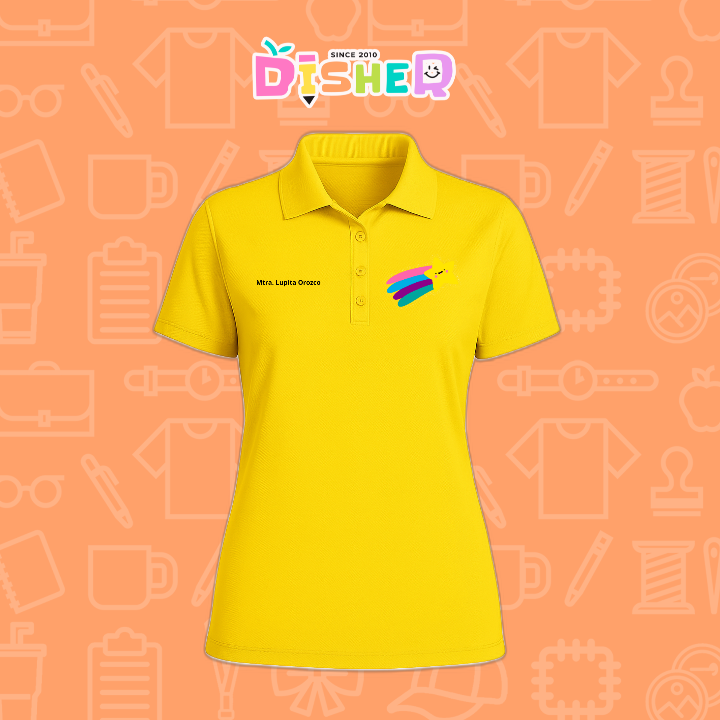 PBD-D-019: Polo Bordada Dry Fit Dama I Estrella fugaz