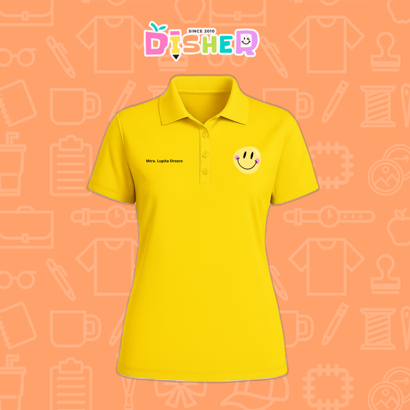 PBD-D-021: Polo Bordada Dry Fit Dama I Happy face