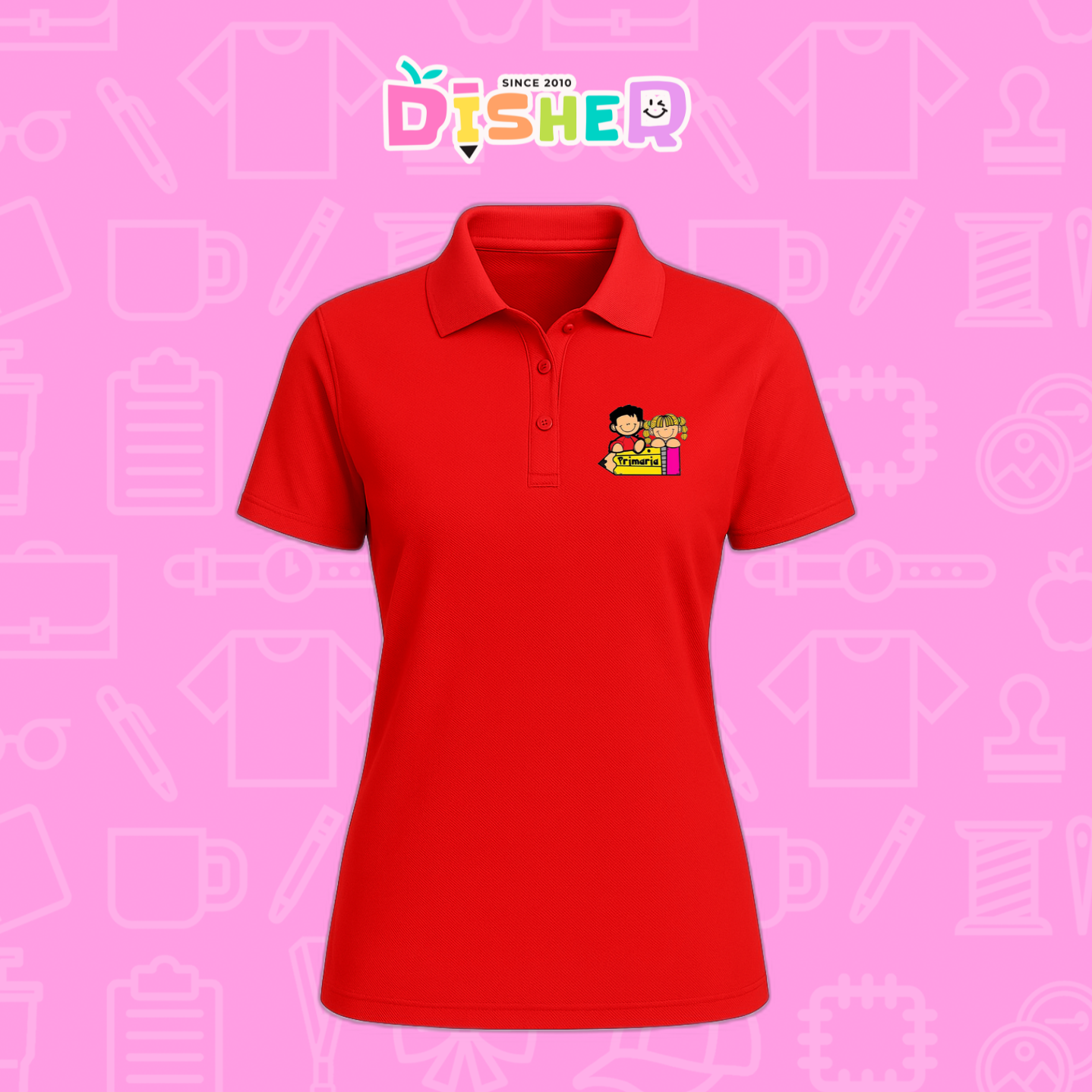 PBD-D-081: Polo Bordada Dry Fit Dama I Niños preescolar