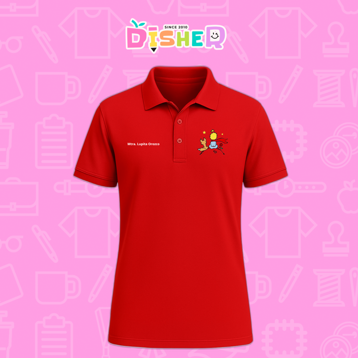 PBD-C-0014: Polo Bordada Dry Fit Caballero I El principito