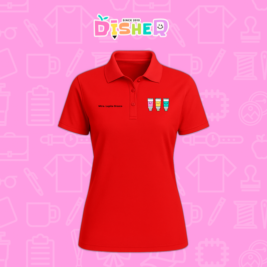 PBD-D-056: Polo Bordada Dry Fit Dama I Pinturas acrilicas