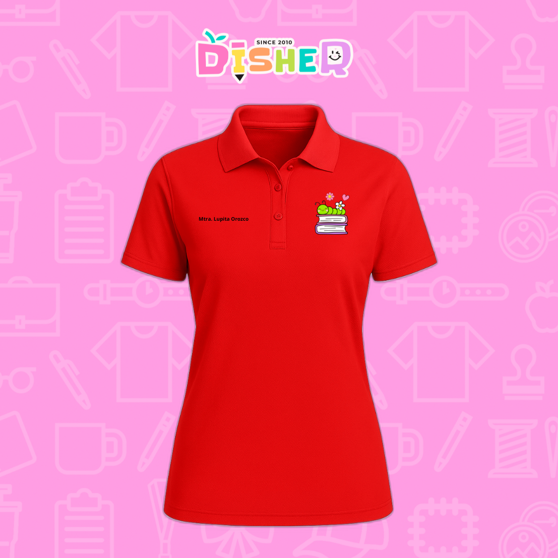 PBD-D-004 : Polo Bordada Dry Fit Dama I Gusanito libros