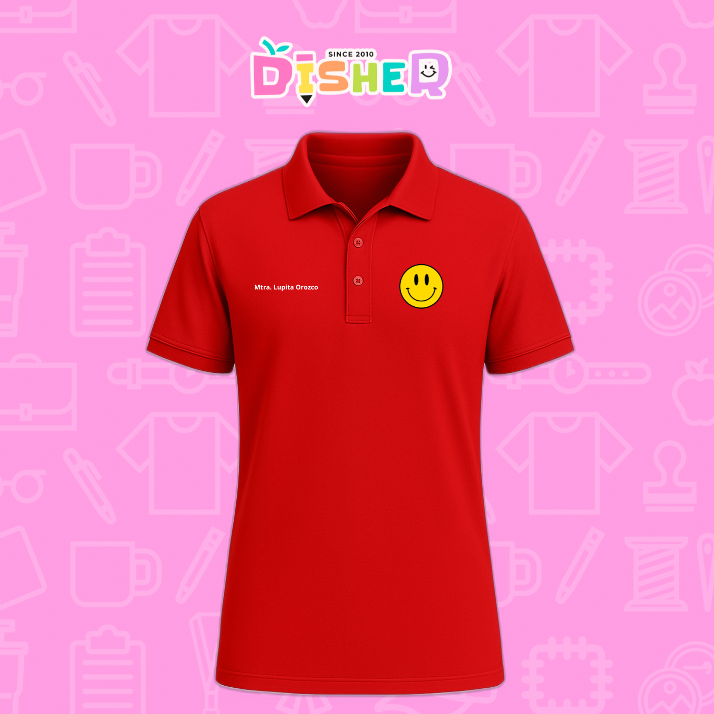 PBD-C-0083: Polo Bordada Dry Fit Caballero I Smily