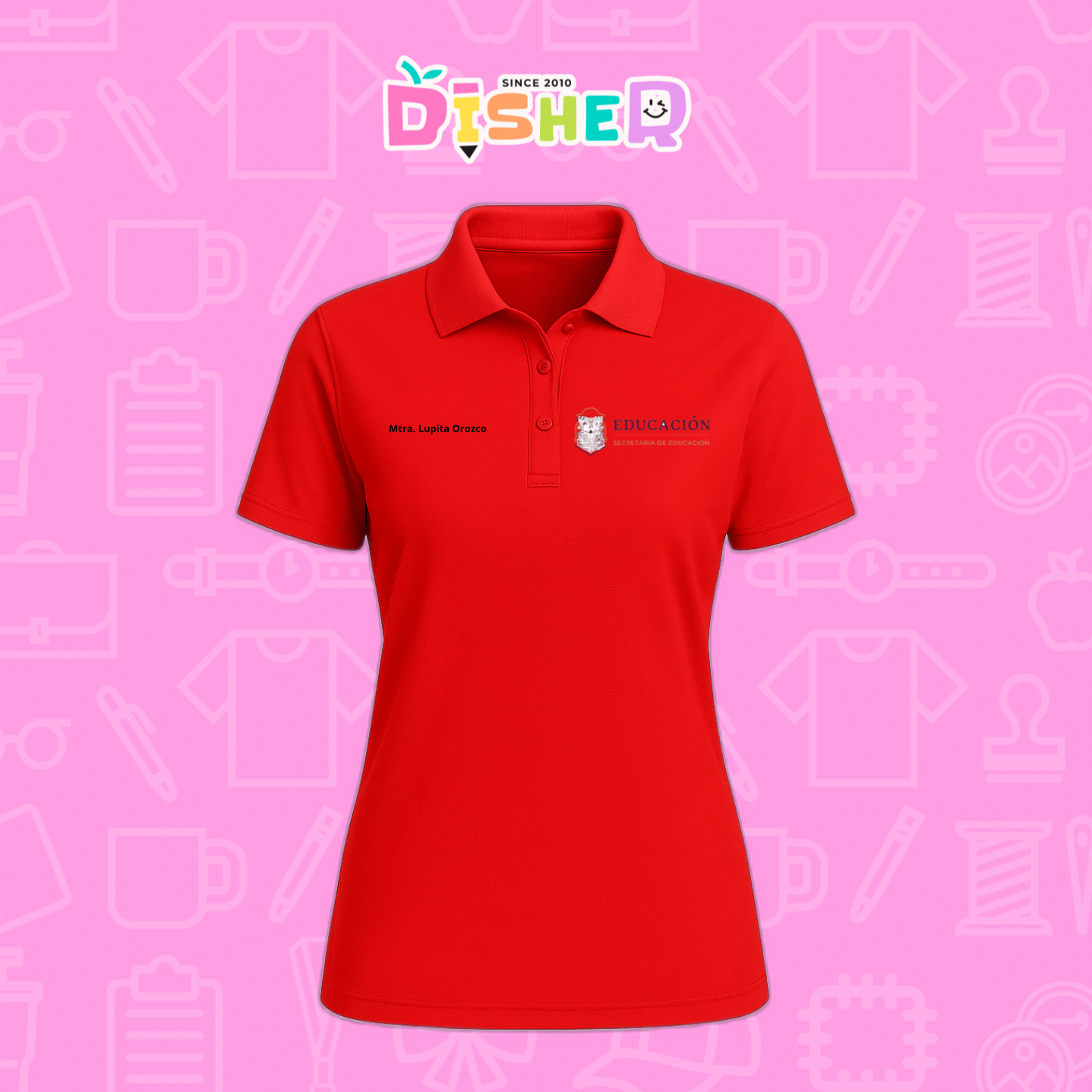 PBD-D-096: Polo Bordada Dry Fit Dama I Educación