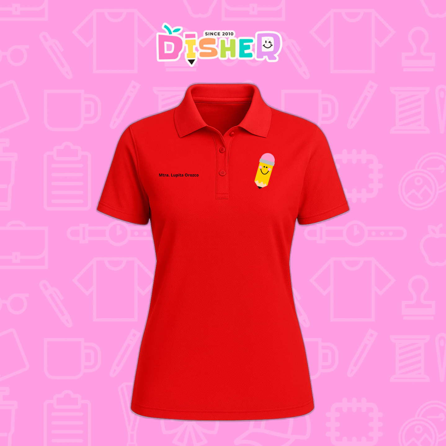 PBD-D-031: Polo Bordada Dry Fit Dama I Smile Pencil
