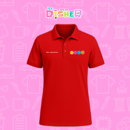 PBD-C-0024: Polo Bordada Dry Fit Caballero I Caritas felices