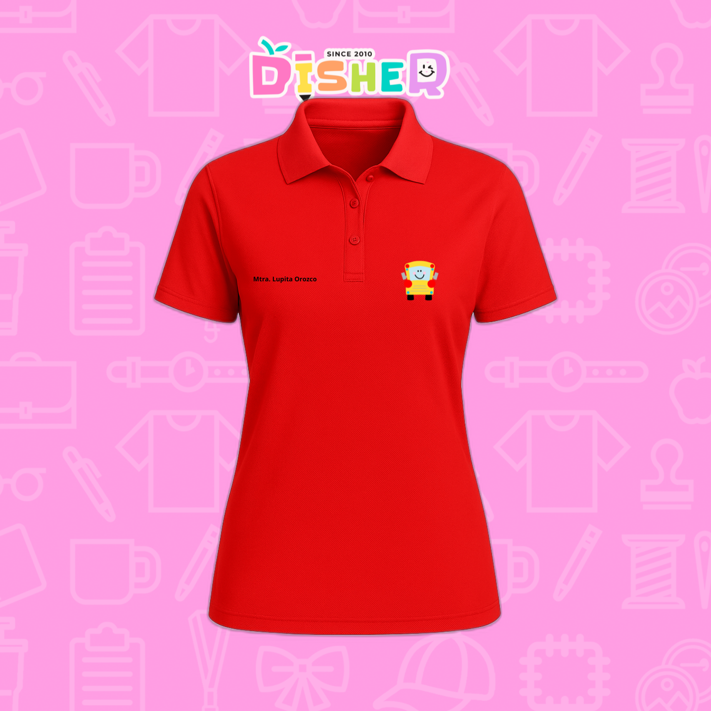 PBD-D-035: Polo Bordada Dry Fit Dama I Smile bus