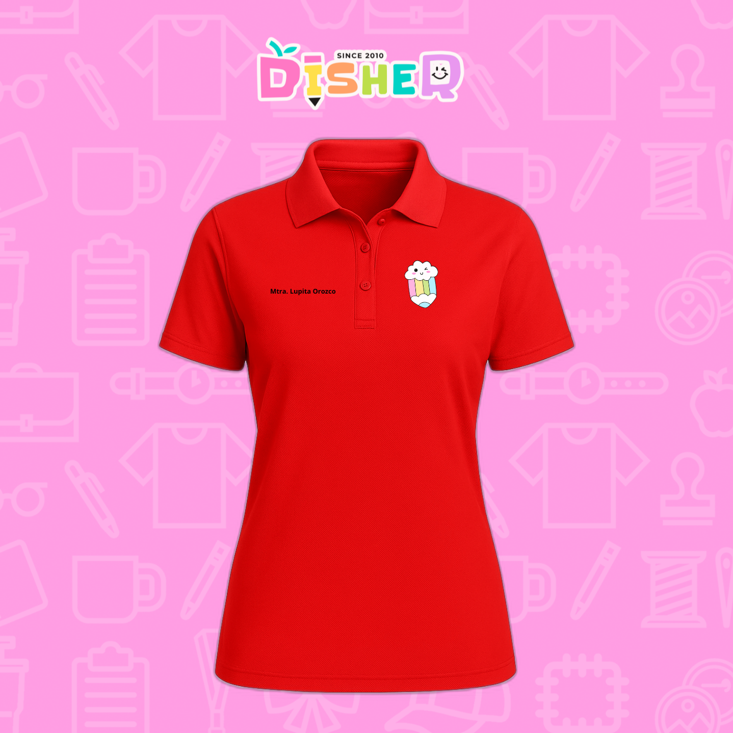 PBD-D-057: Polo Bordada Dry Fit Dama I Lápiz nube