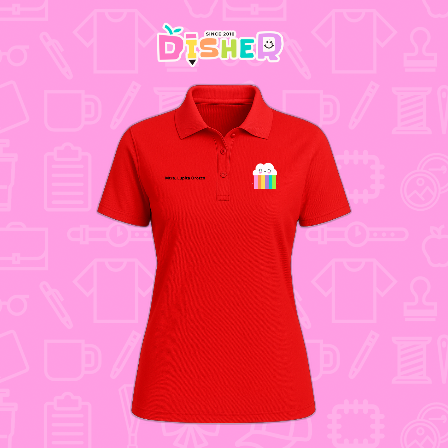 PBD-D-053: Polo Bordada Dry Fit Dama I Nubecita