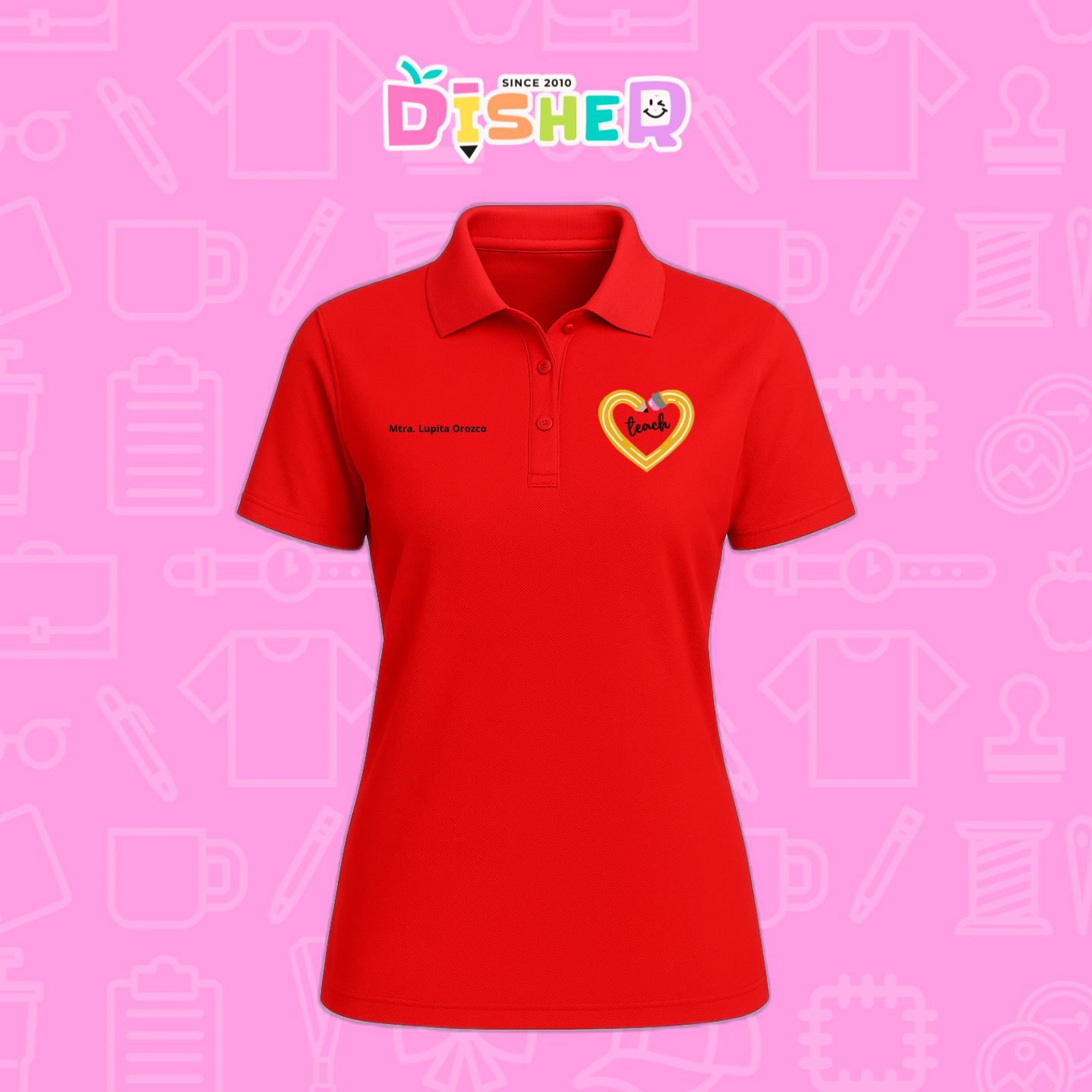 PBD-D-100: Polo Bordada Dry Fit Dama I Lápiz teach