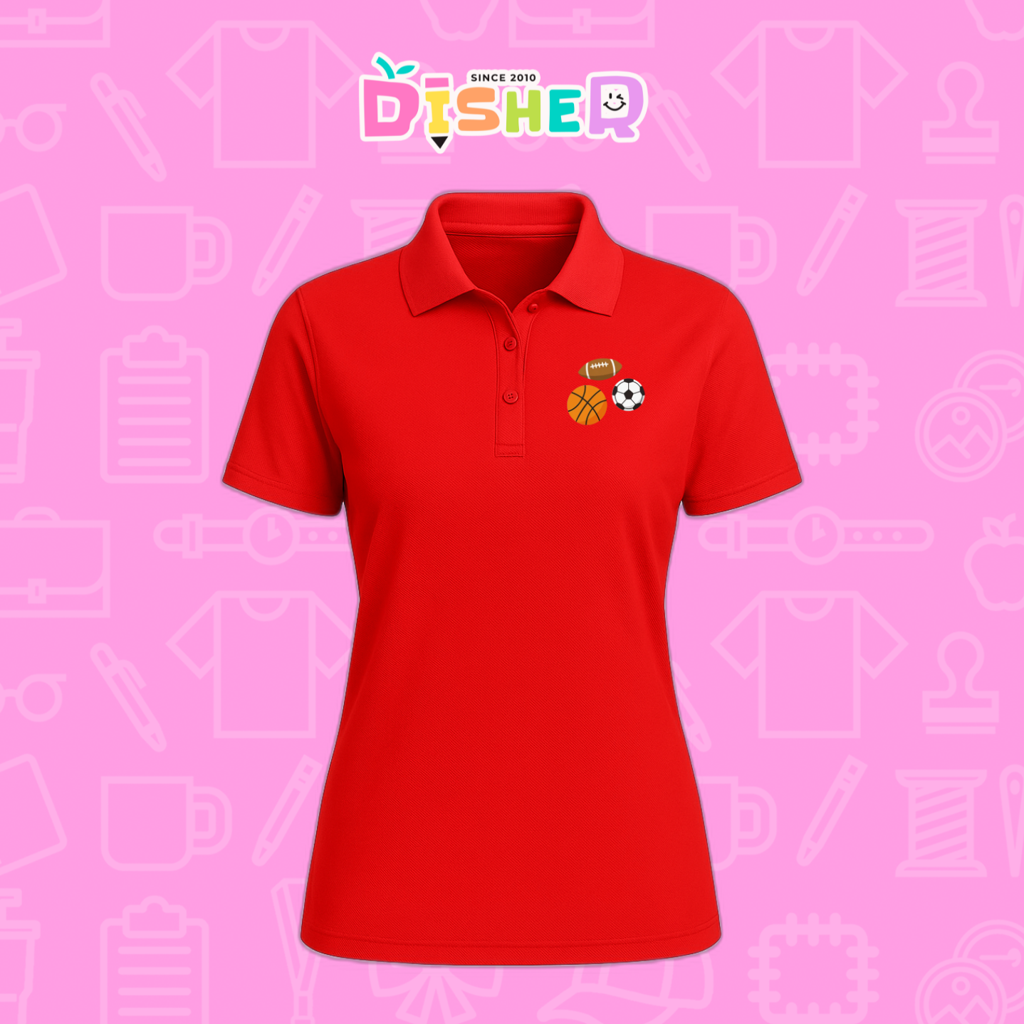 PBD-D-060: Polo Bordada Dry Fit Dama I Deportes
