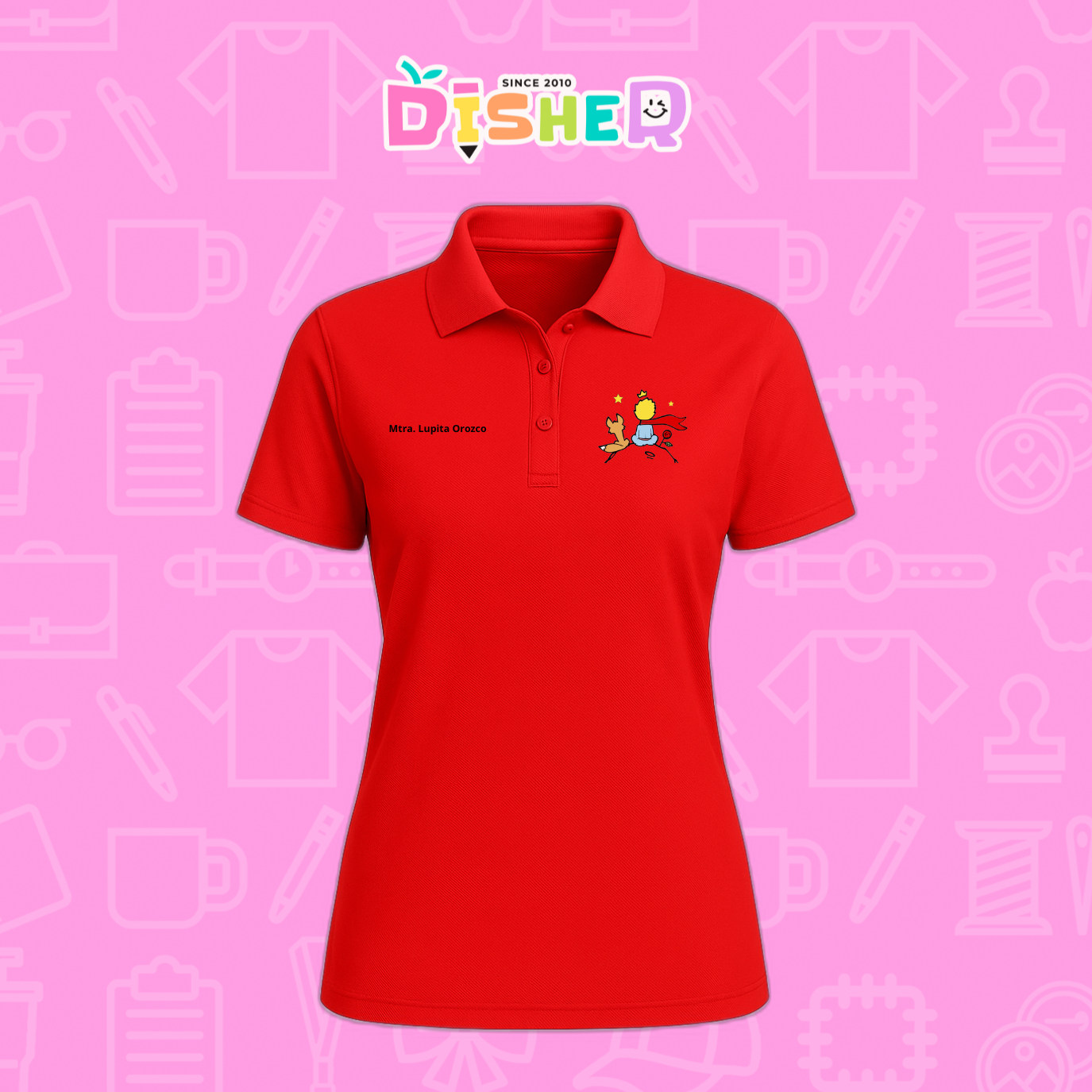 PBD-D-014: Polo Bordada Dry Fit Dama I El principito
