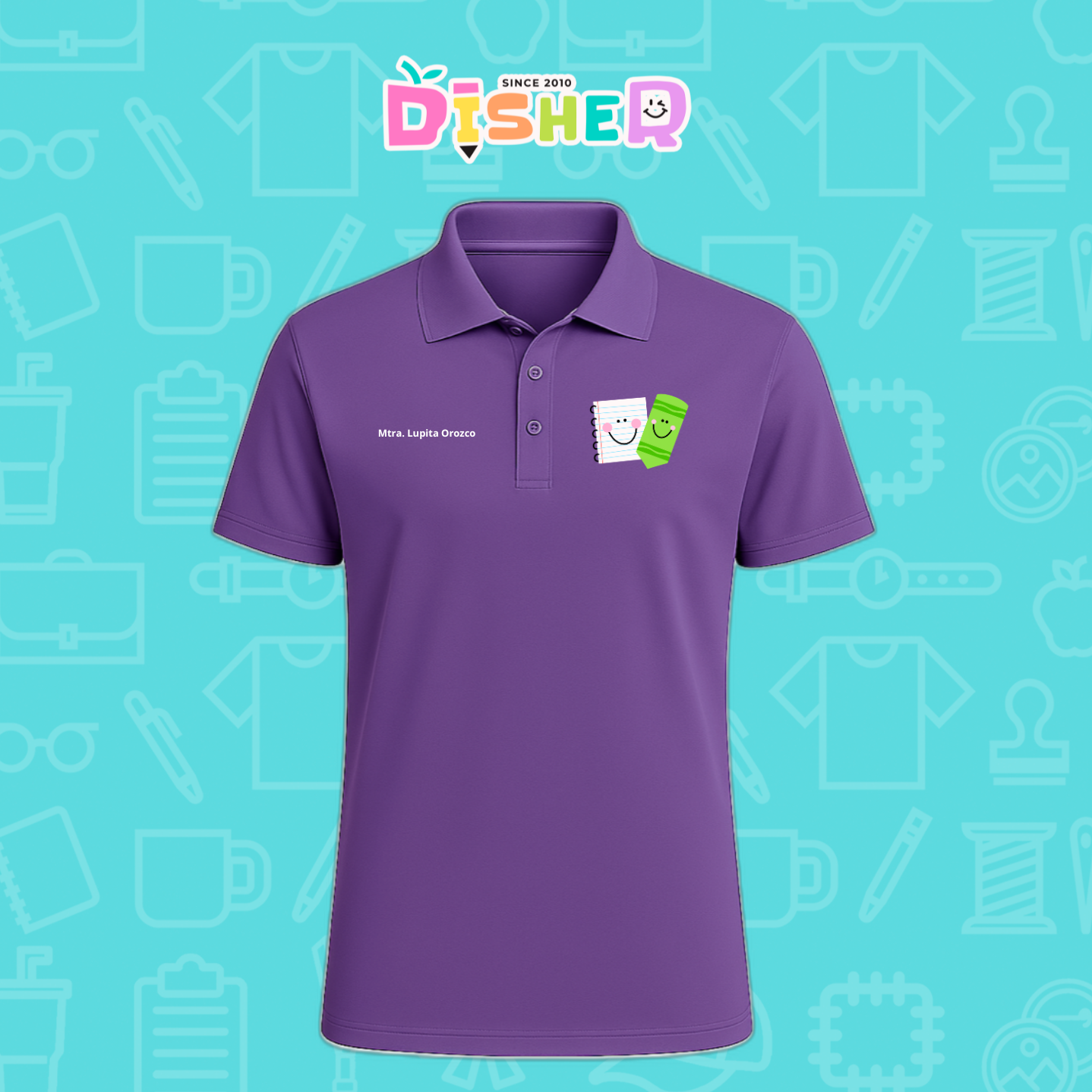 PBD-C-0033: Polo Bordada Dry Fit Caballero I Paper pencil