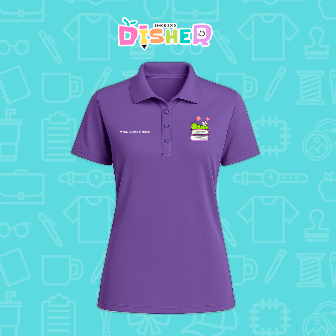 PBD-D-004 : Polo Bordada Dry Fit Dama I Gusanito libros