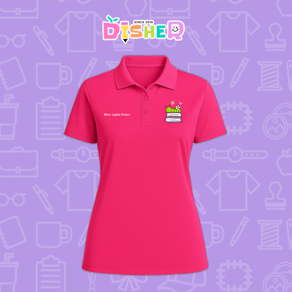 PBD-D-004 : Polo Bordada Dry Fit Dama I Gusanito libros