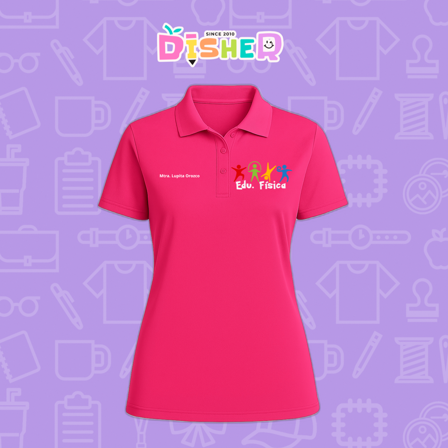 PBD-D-090: Polo Bordada Dry Fit Dama I Educación física