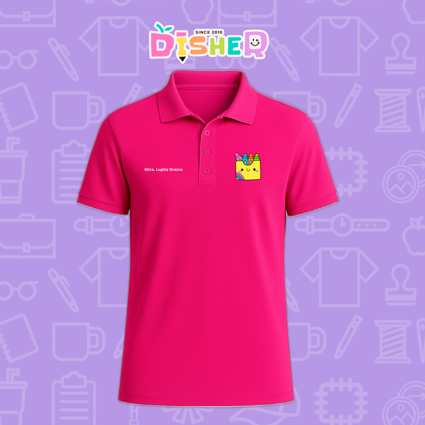 PBD-C-0016: Polo Bordada Dry Fit Caballero I Cajita crayola