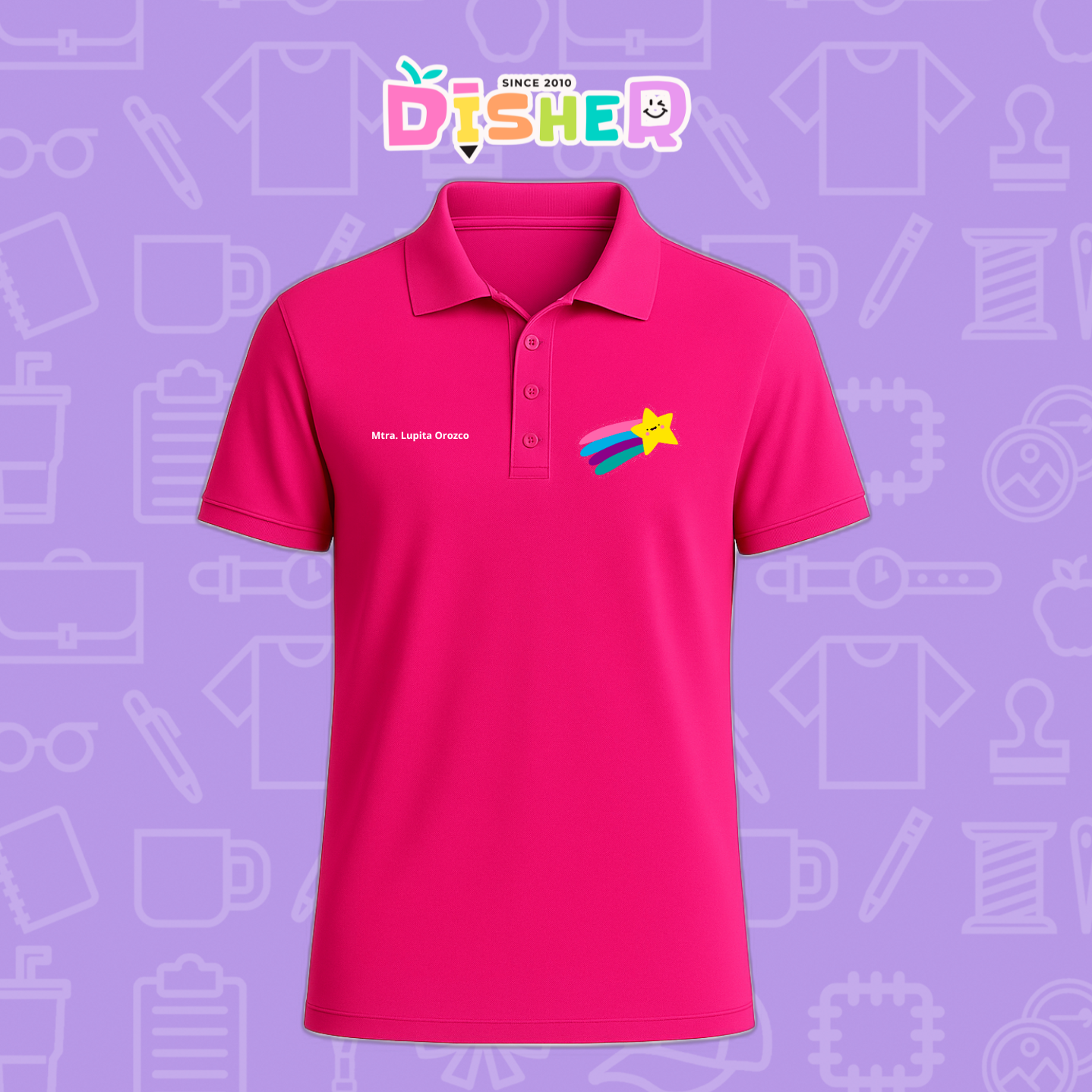 PBD-C-0019: Polo Bordada Dry Fit Caballero I Estrella fugaz