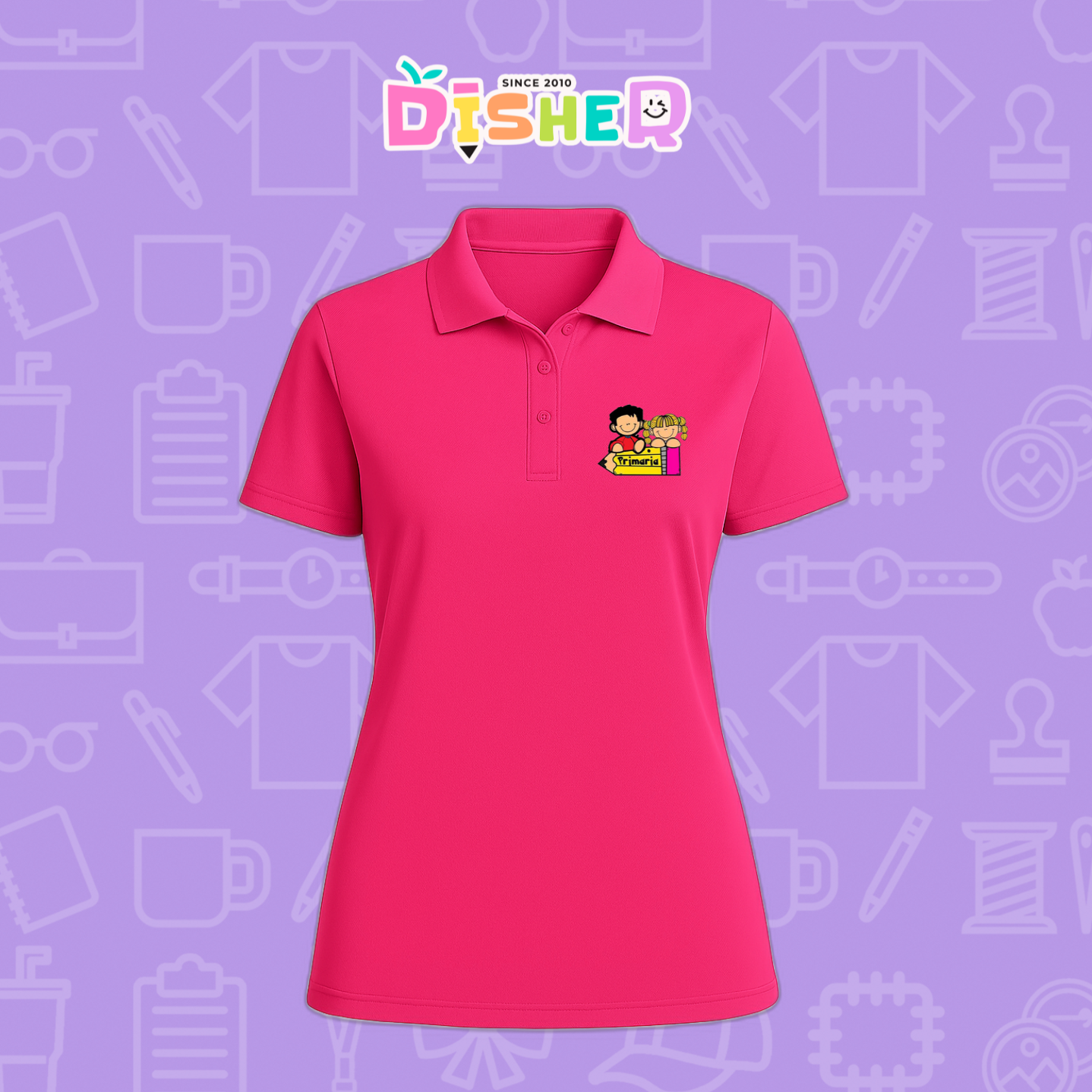 PBD-D-081: Polo Bordada Dry Fit Dama I Niños preescolar