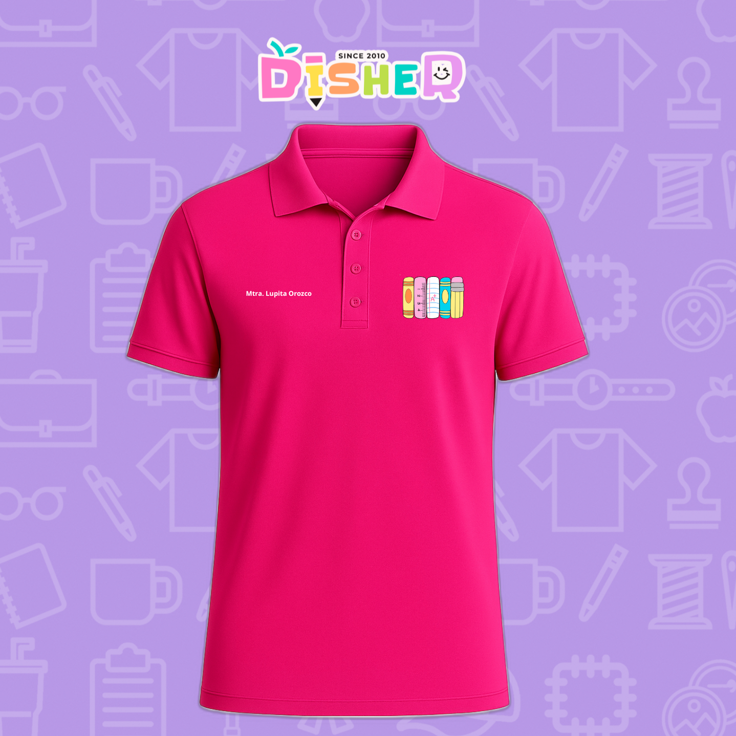 PBD-C-0055: Polo Bordada Dry Fit Caballero I Libros