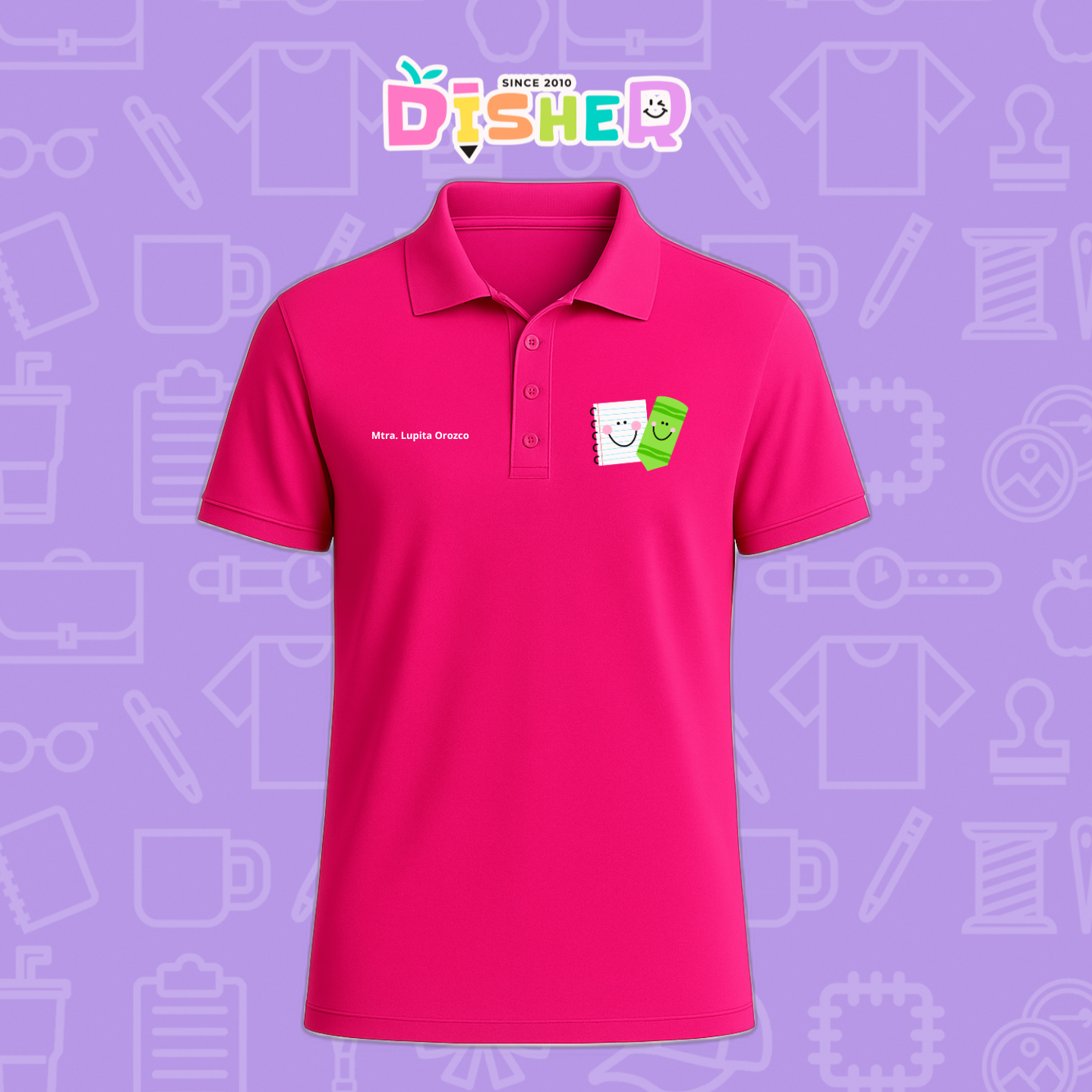PBD-C-0033: Polo Bordada Dry Fit Caballero I Paper pencil
