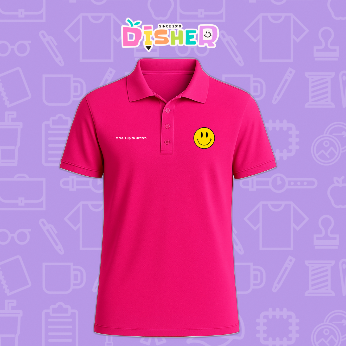 PBD-C-0083: Polo Bordada Dry Fit Caballero I Smily
