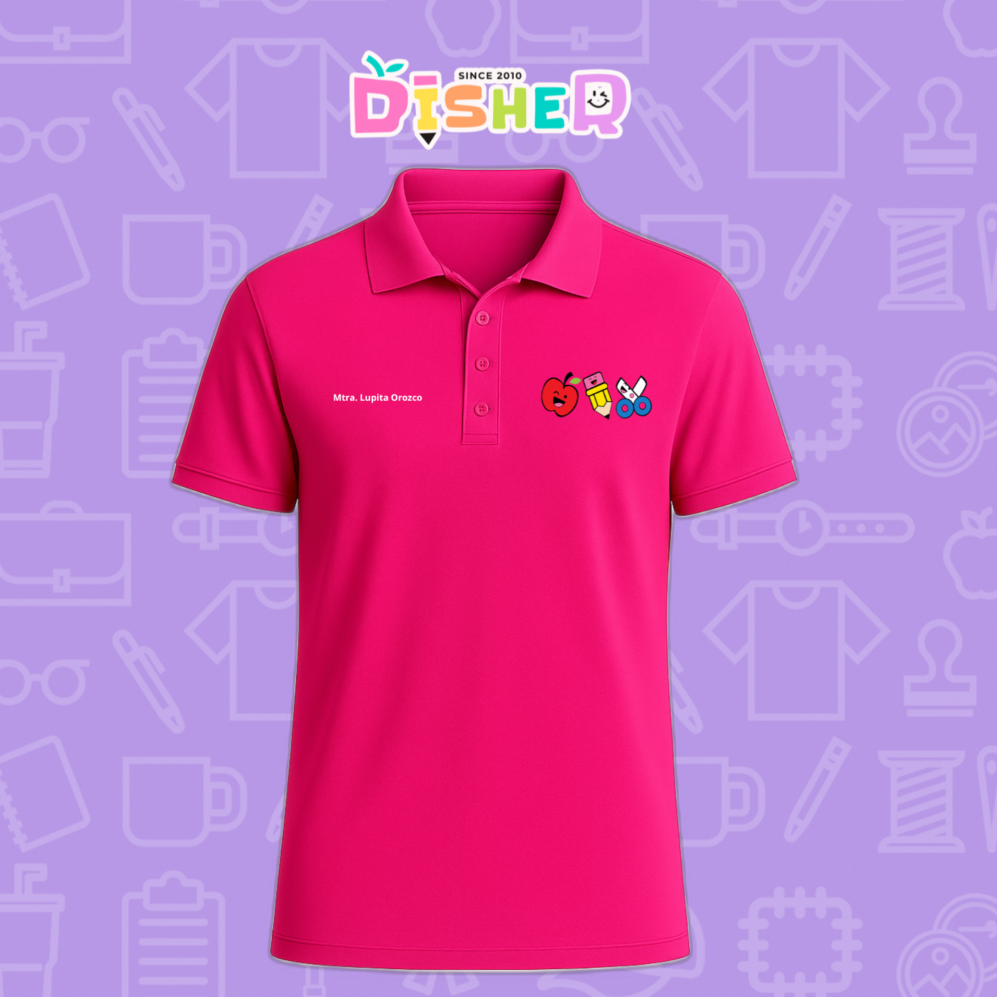 PBD-C-0065: Polo Bordada Dry Fit Caballero I Soy Maestro útiles