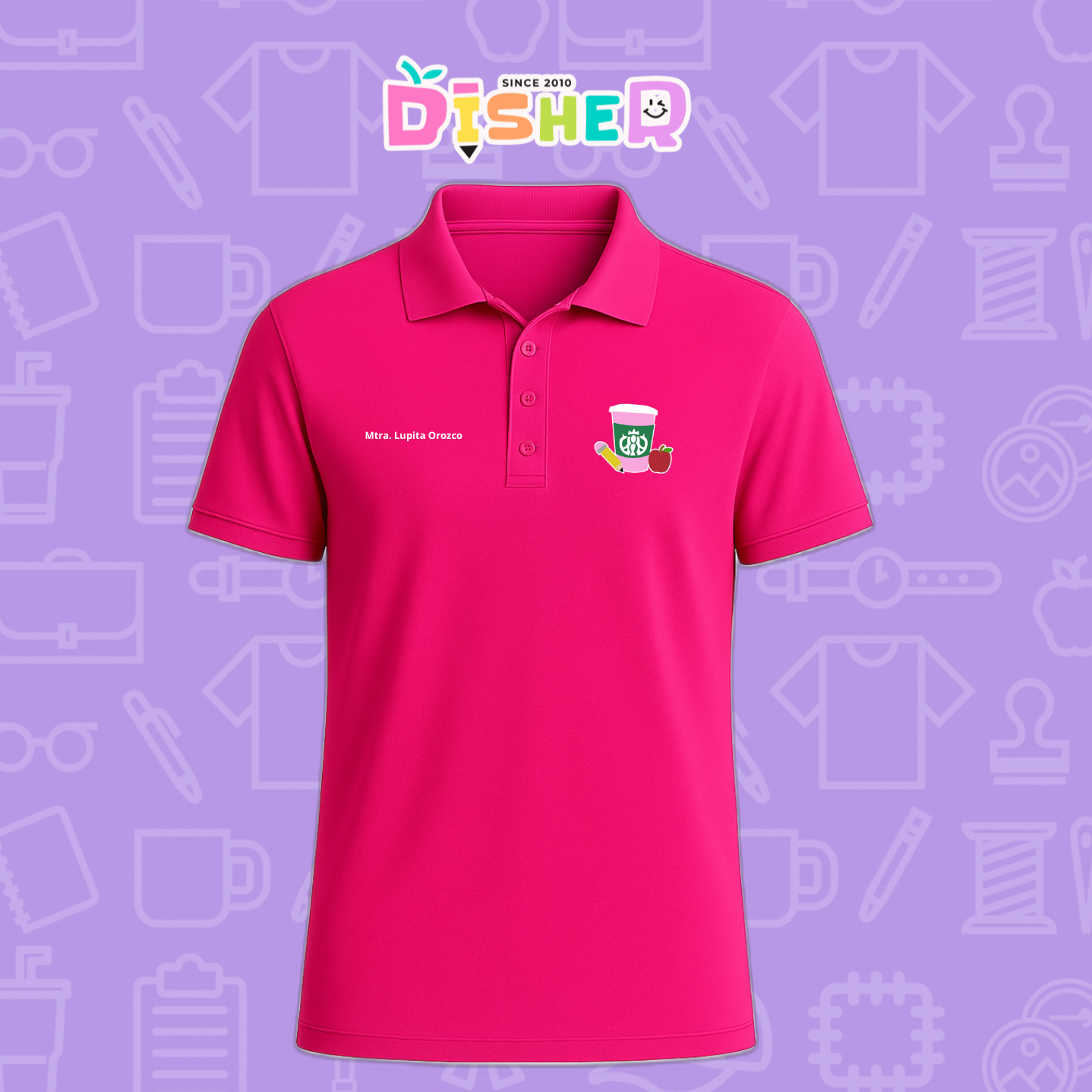 PBD-C-0037: Polo Bordada Dry Fit Caballero I Teacher Starbucks