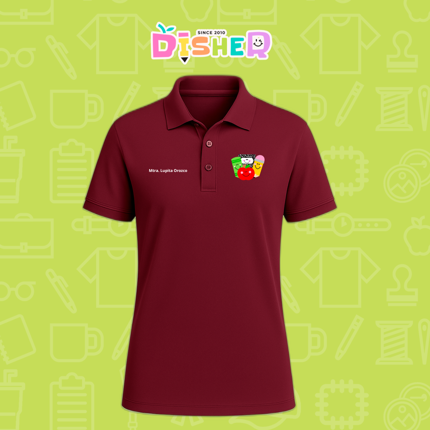 PBD-C-0032: Polo Bordada Dry Fit Caballero I Smile supplies