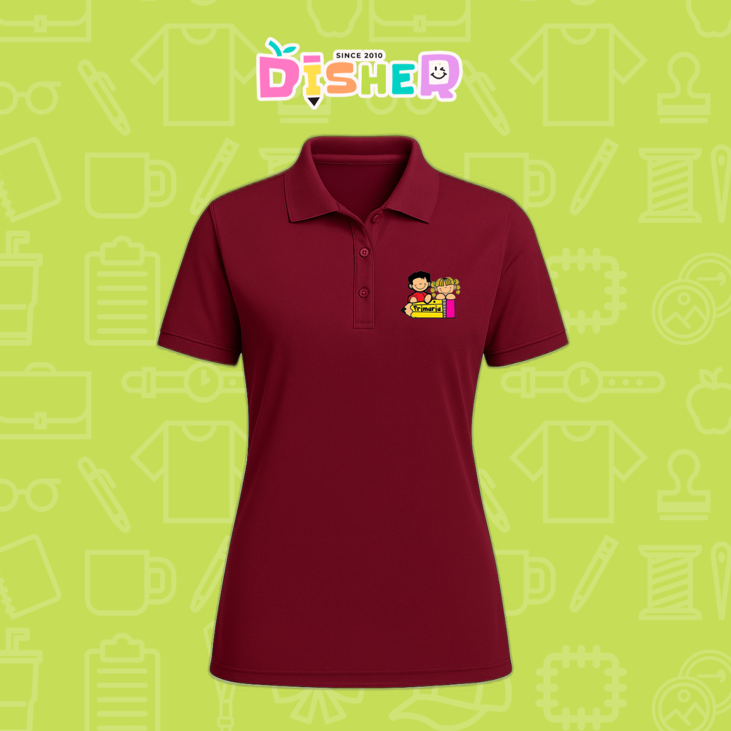 PBD-D-081: Polo Bordada Dry Fit Dama I Niños preescolar