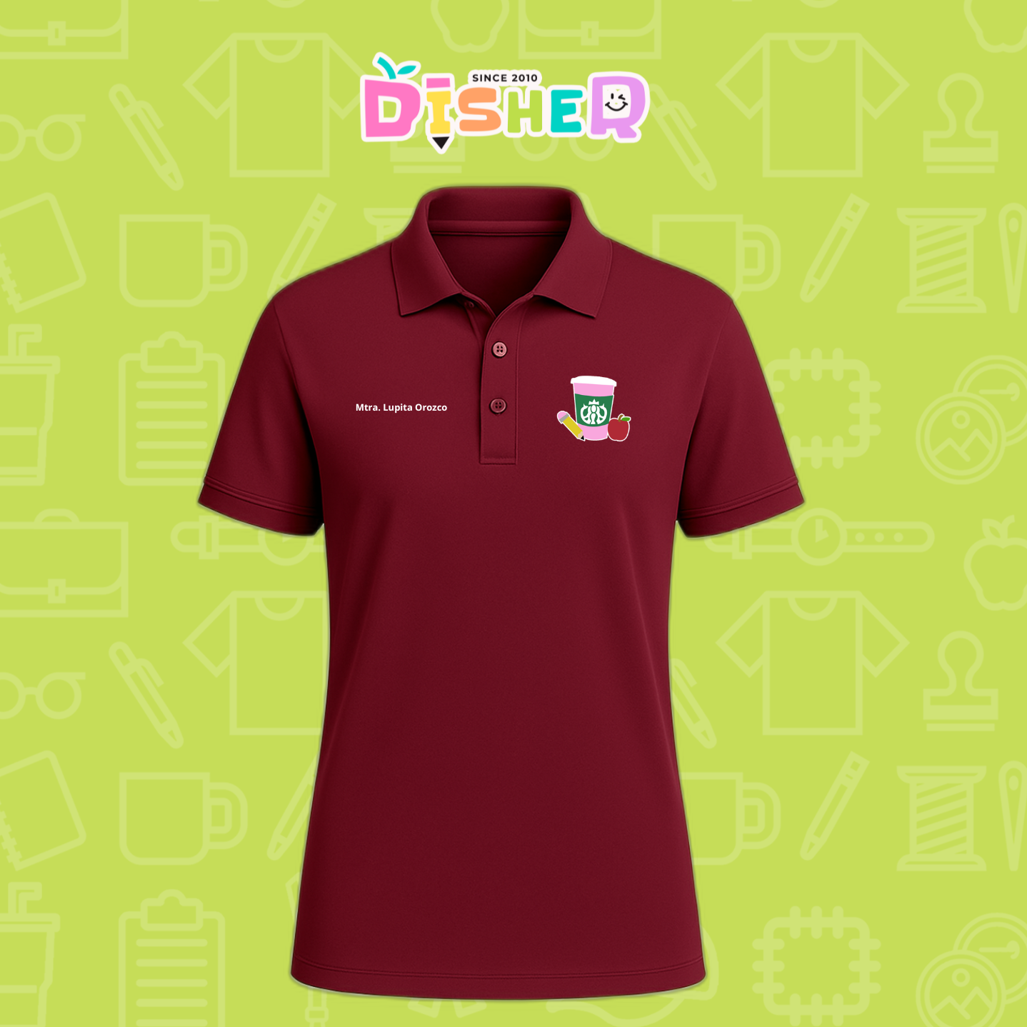 PBD-C-0037: Polo Bordada Dry Fit Caballero I Teacher Starbucks