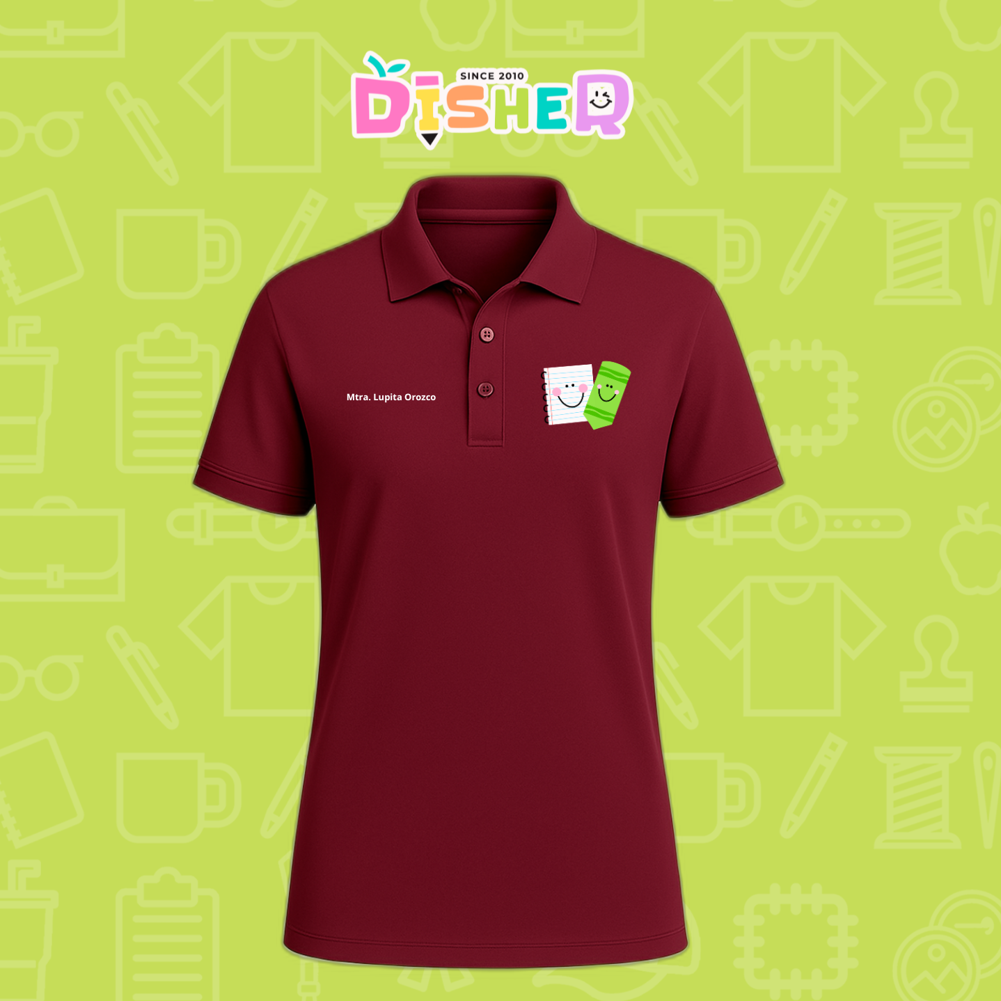 PBD-C-0033: Polo Bordada Dry Fit Caballero I Paper pencil