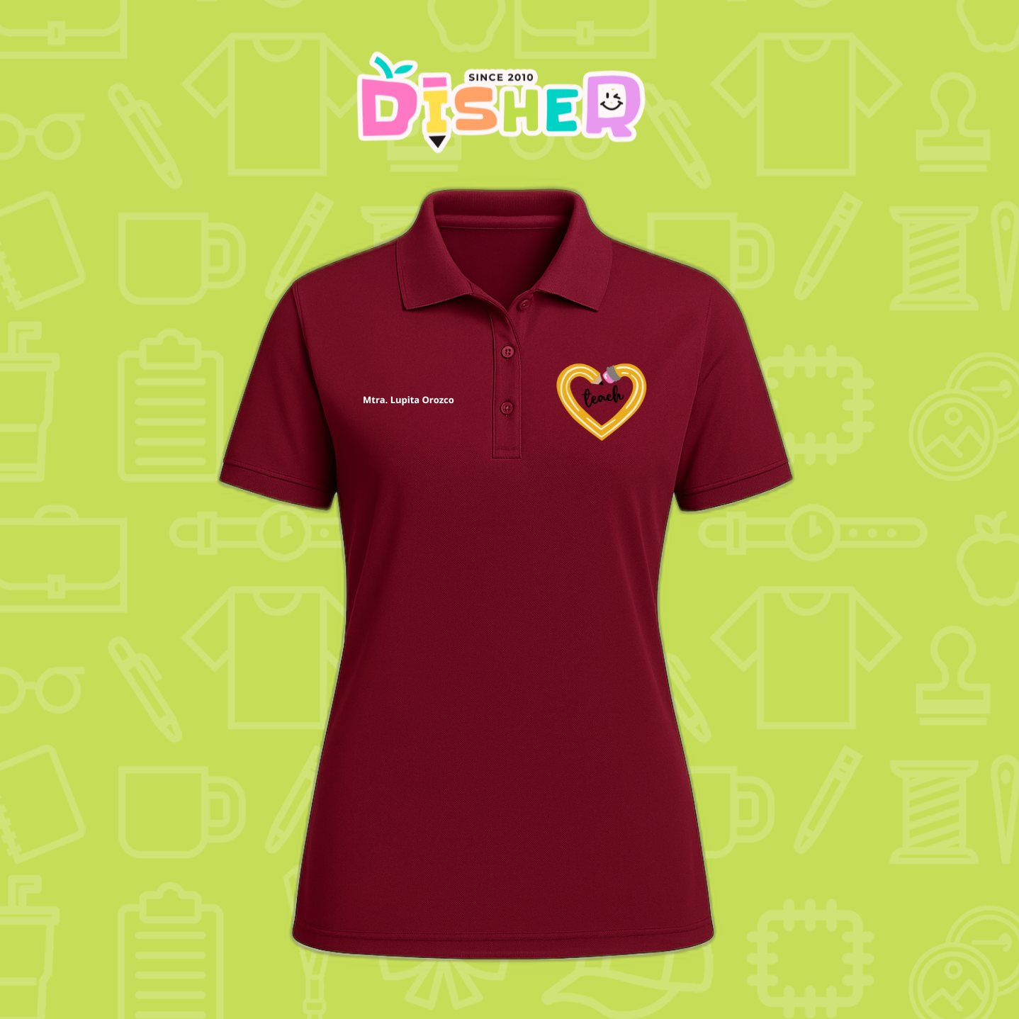 PBD-D-100: Polo Bordada Dry Fit Dama I Lápiz teach