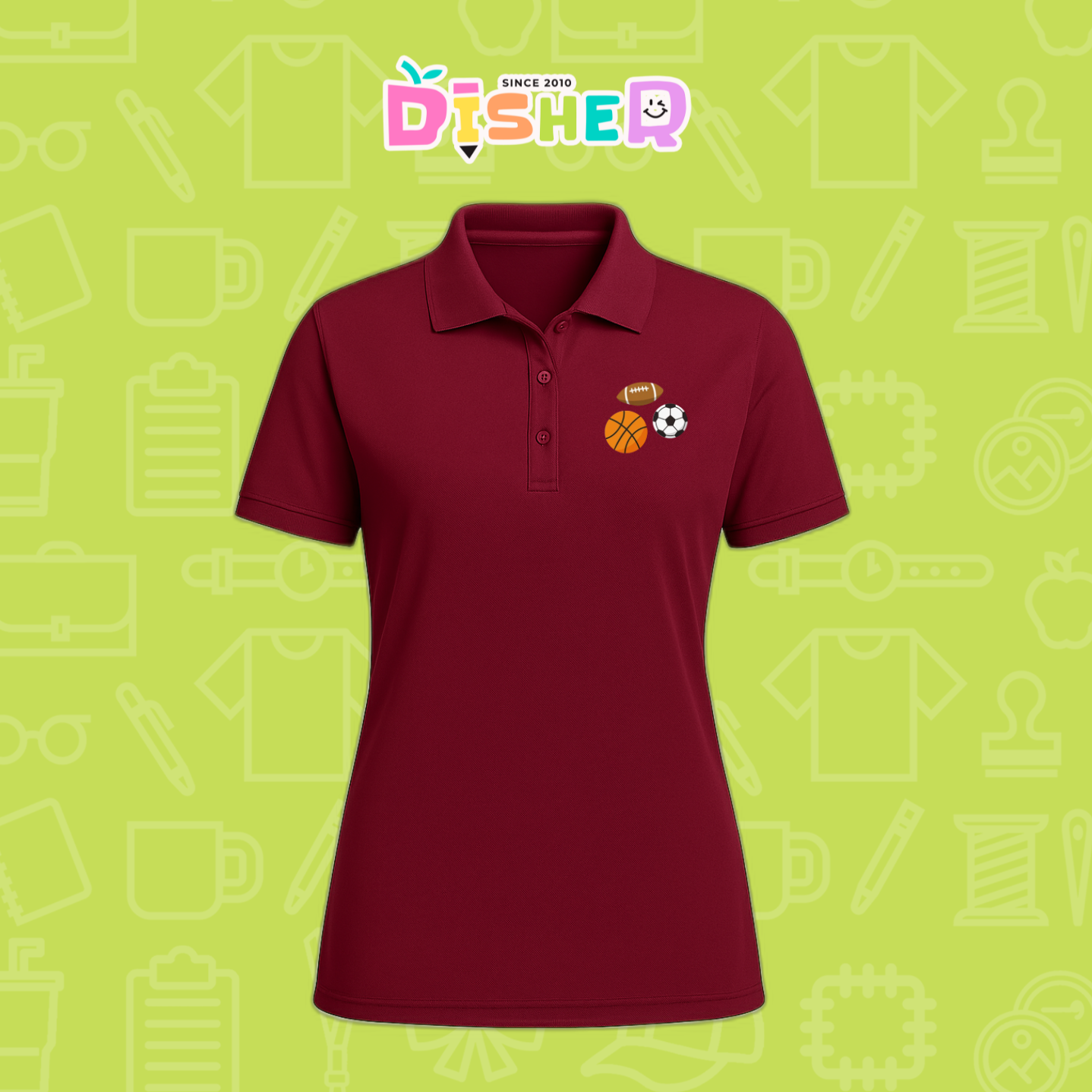 PBD-D-060: Polo Bordada Dry Fit Dama I Deportes