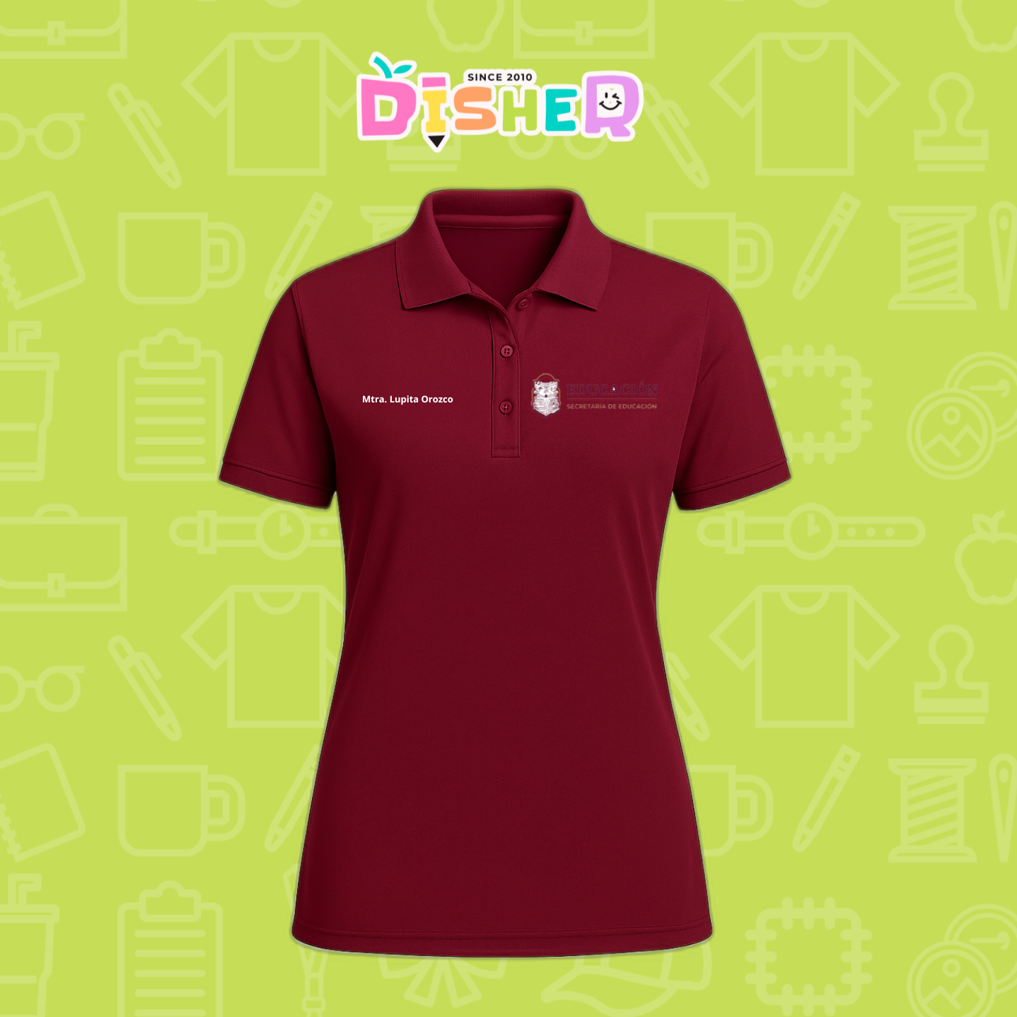 PBD-D-096: Polo Bordada Dry Fit Dama I Educación