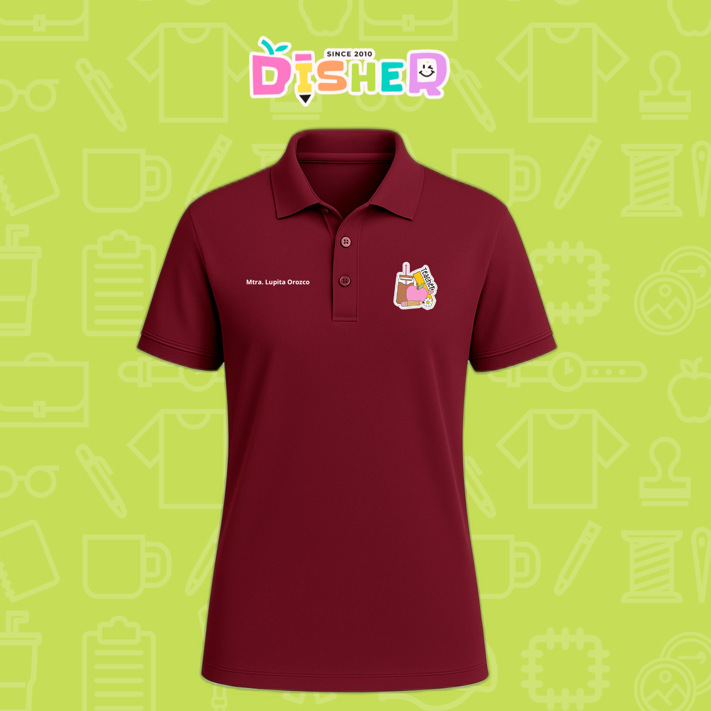 PBD-C-0036: Polo Bordada Dry Fit Caballero I Teacher coffe