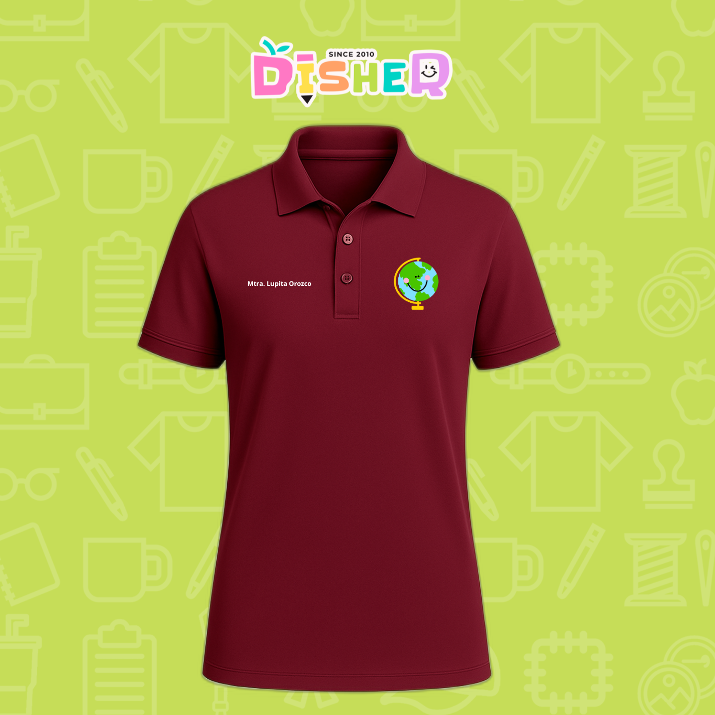 PBD-C-0034: Polo Bordada Dry Fit Caballero I Smile World