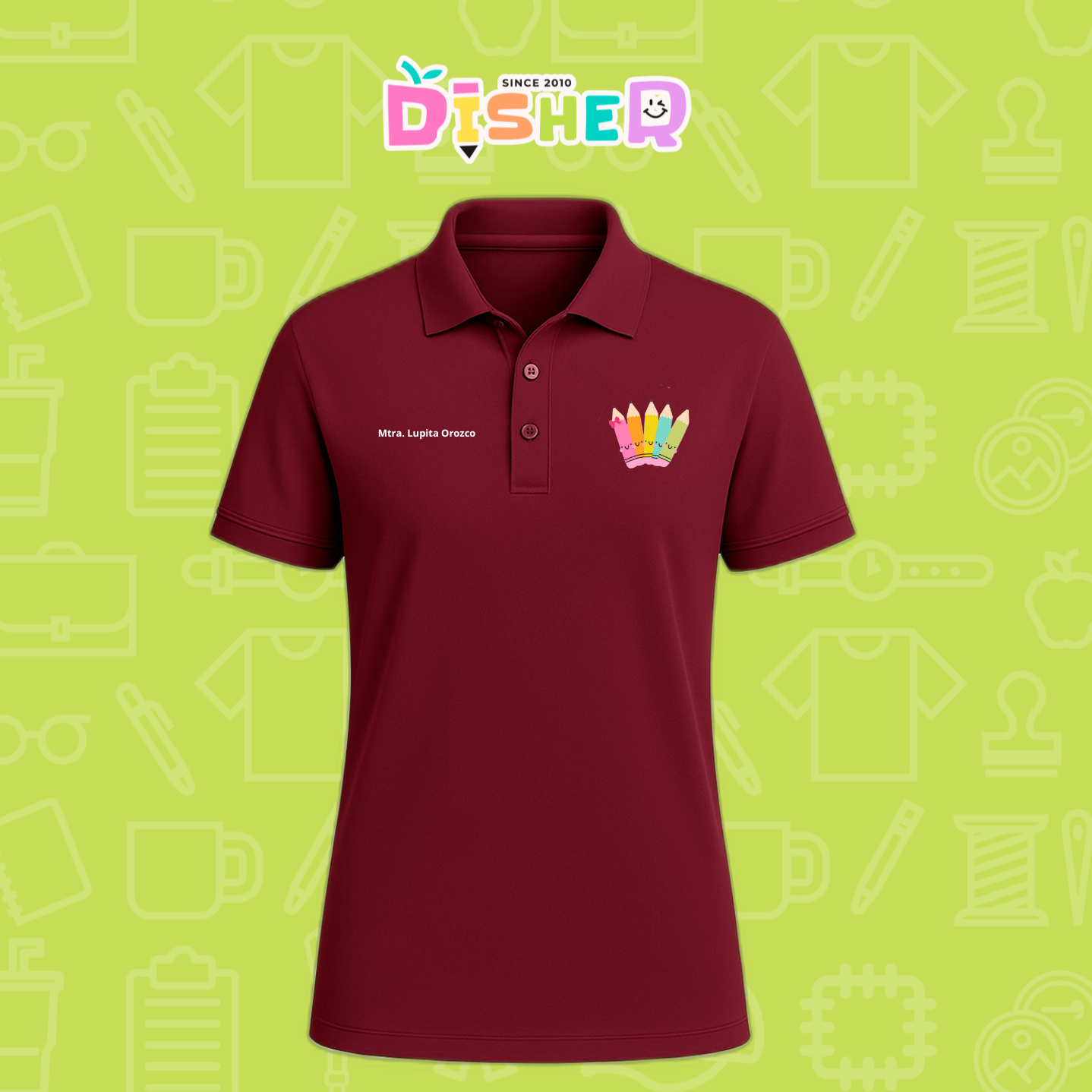 PBD-C-0042: Polo Bordada Dry Fit Caballero I Amigas crayolas