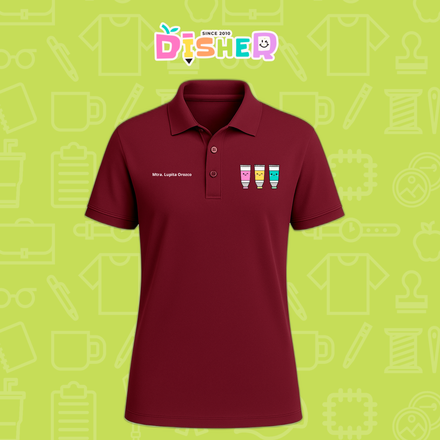 PBD-C-0056: Polo Bordada Dry Fit Caballero I Pinturas acrílicas