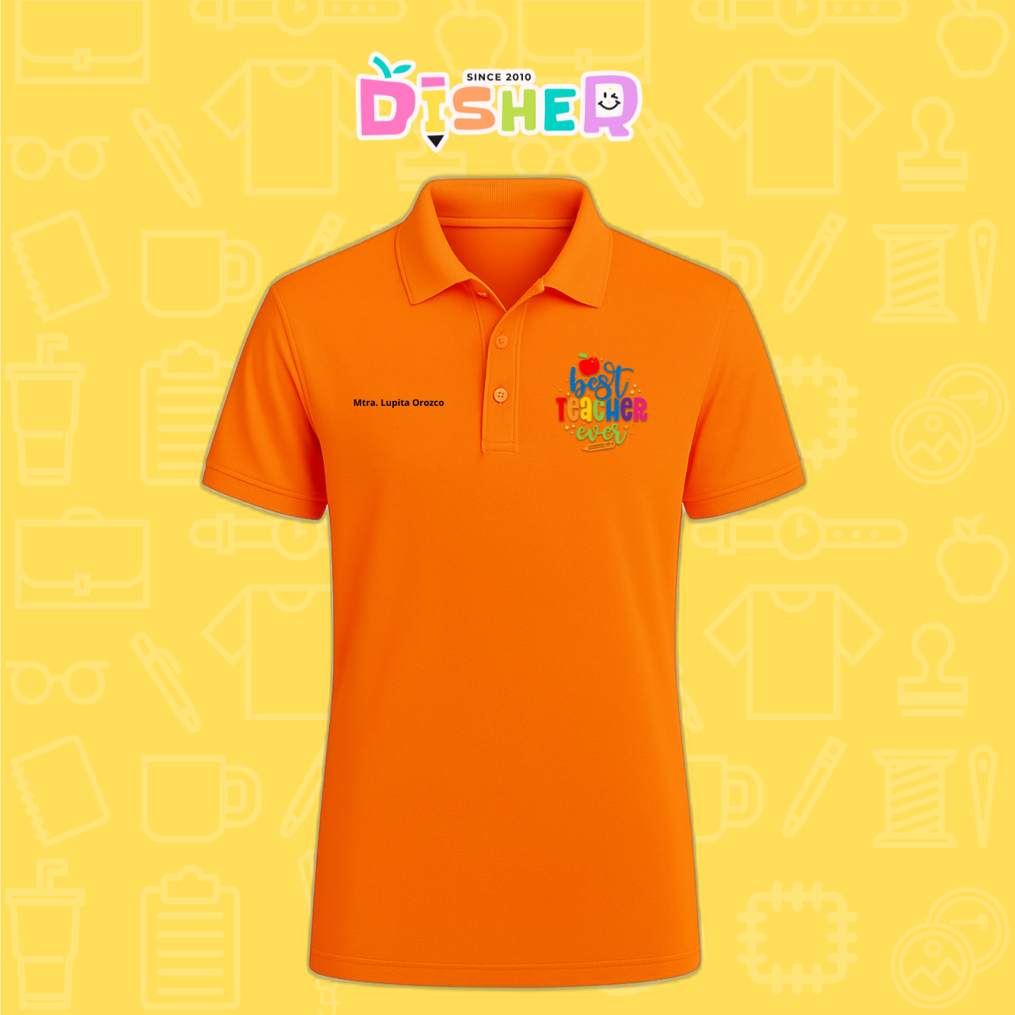 PBD-C-0076: Polo Bordada Dry Fit Caballero I Best teacher ever