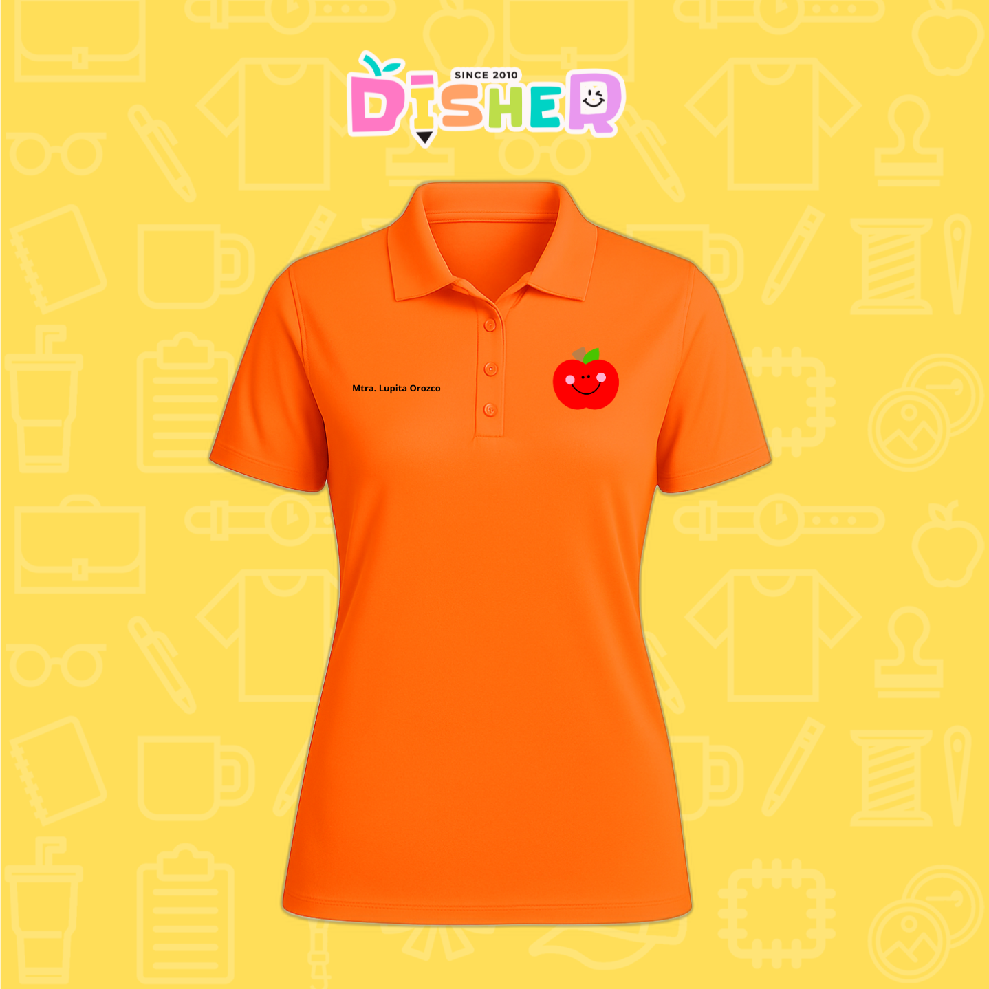PBD-D-030: Polo Bordada Dry Fit Dama I Smile Apple