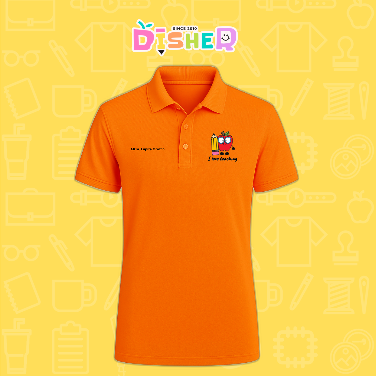 PBD-C-0077: Polo Bordada Dry Fit Caballero I Manzana lentes