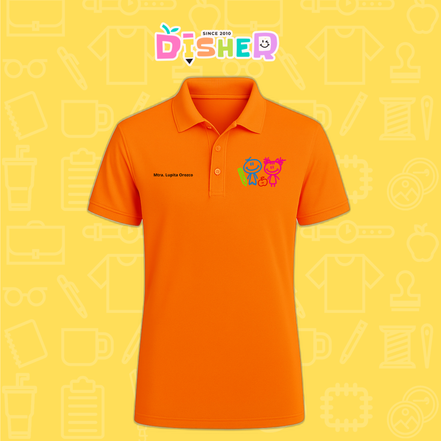 PBD-C-0062: Polo Bordada Dry Fit Caballero I Niños trazos