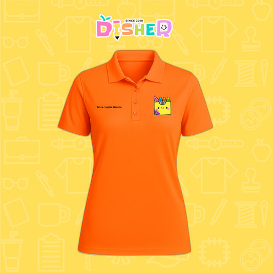 PBD-D-016: Polo Bordada Dry Fit Dama I Cajita crayola