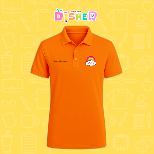 PBD-C-0017: Polo Bordada Dry Fit Caballero I Nube arcoíris