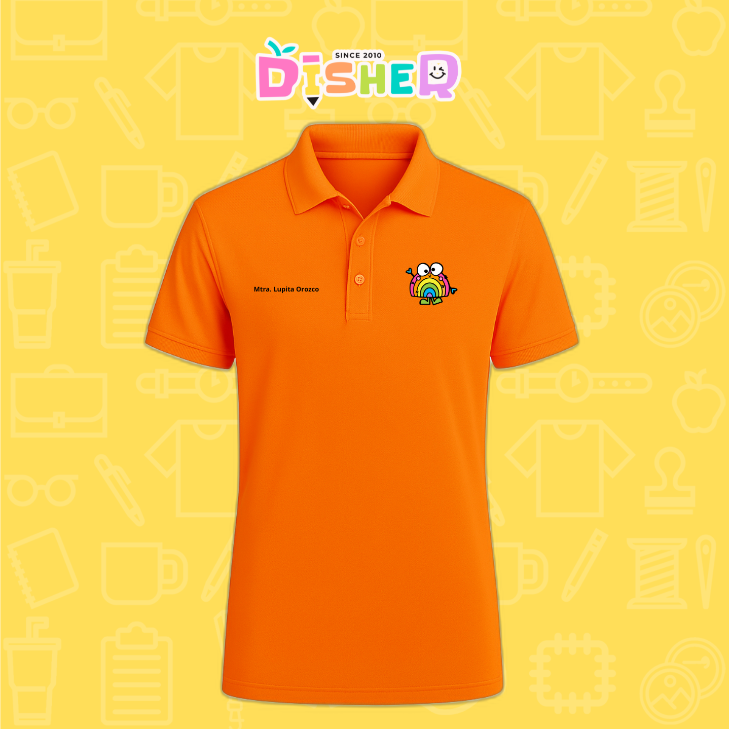 PBD-C-0029: Polo Bordada Dry Fit Caballero I Arcoíris manitas