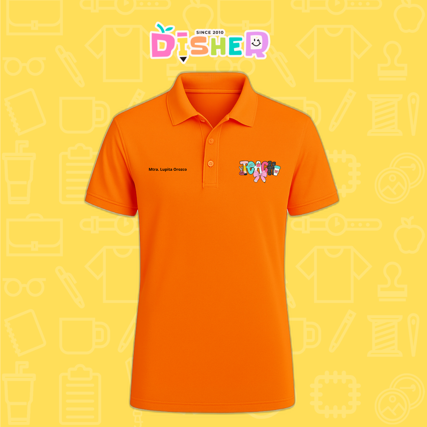 PBD-C-006: Polo Bordada Dry Fit Caballero I Teacher pink
