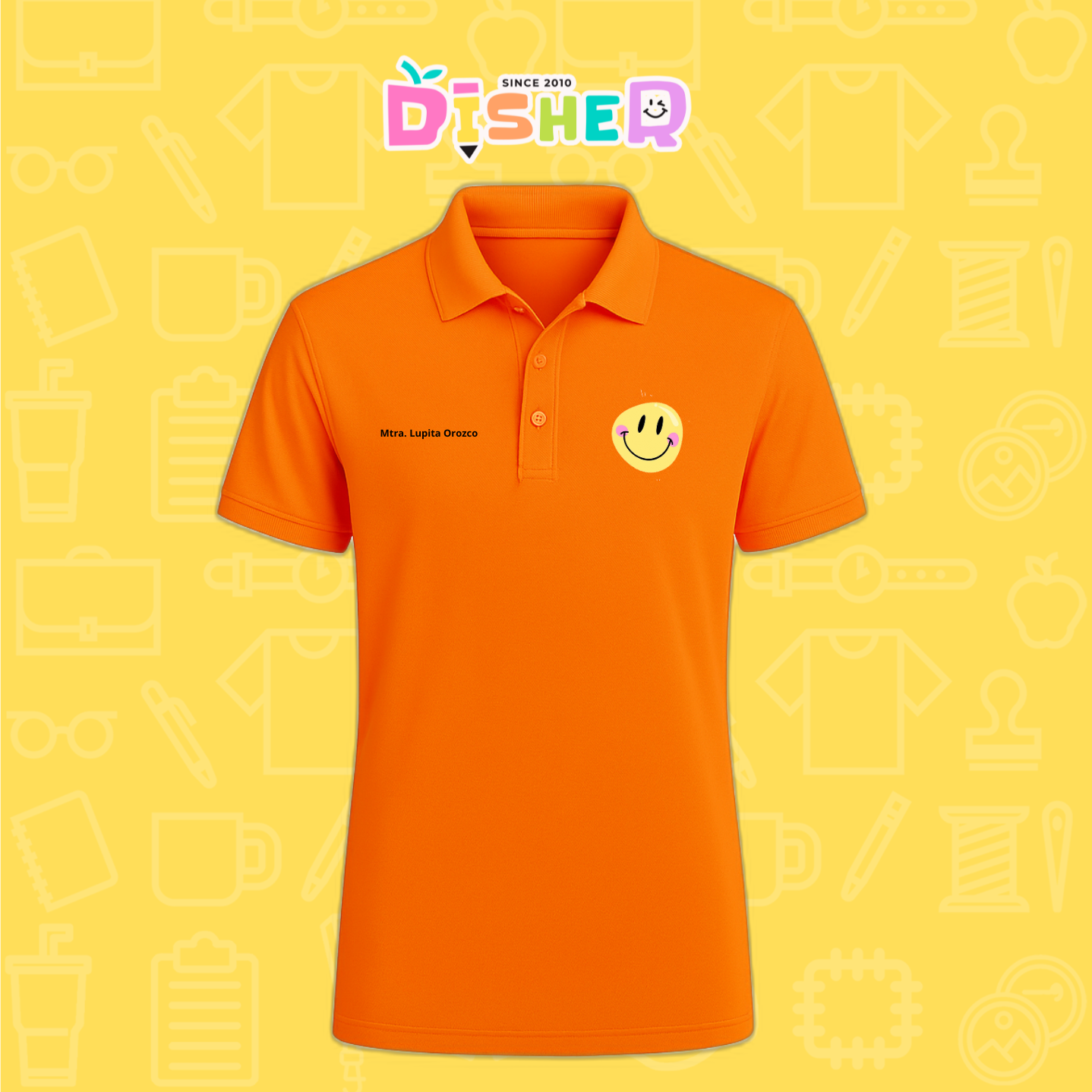 PBD-C-0021: Polo Bordada Dry Fit Caballero I Happy face