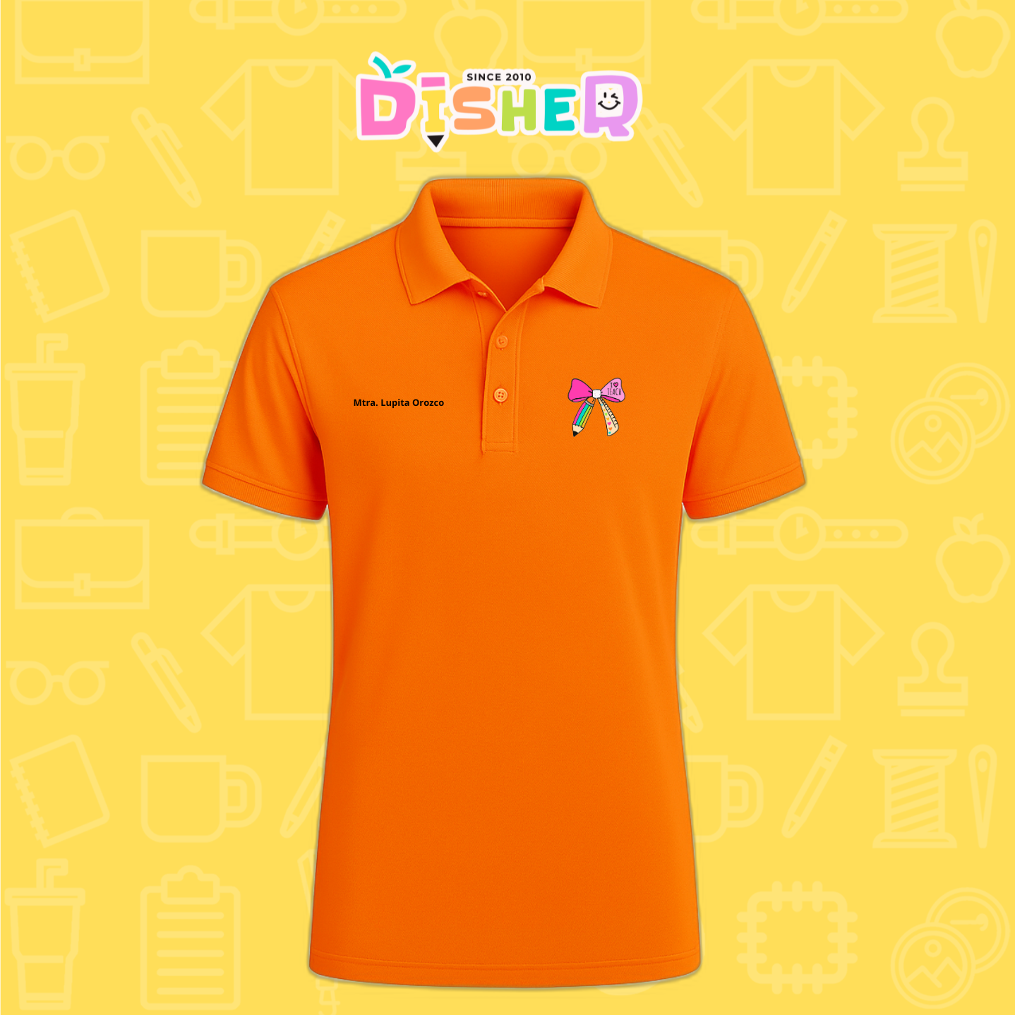 PBD-C-0040: Polo Bordada Dry Fit Caballero I Moño arcoiris